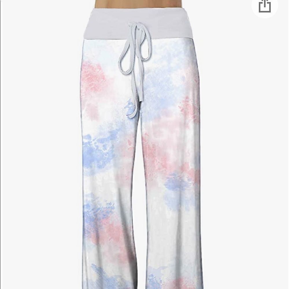 NWOT!! Women’s Pajama-Lounge Wide Leg, Drawstring Pants. Size Medium. - Picture 2 of 6